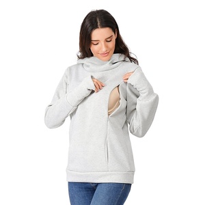 ZY Gros Sweatshirt Maternité D'allaitement Pour Femmes À Capuche Allaitement À Capuche Femmes Enceintes Manches Longues <span class=keywords><strong>Pull</strong></span> - Product Image 6