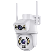 Système de caméra de sécurité sans fil ICSee 6MP 4CH 2 objectifs intérieur/extérieur pour magasin et maison, kit de système de caméra IP WiFi de surveillance CCTV avec NVR LCD