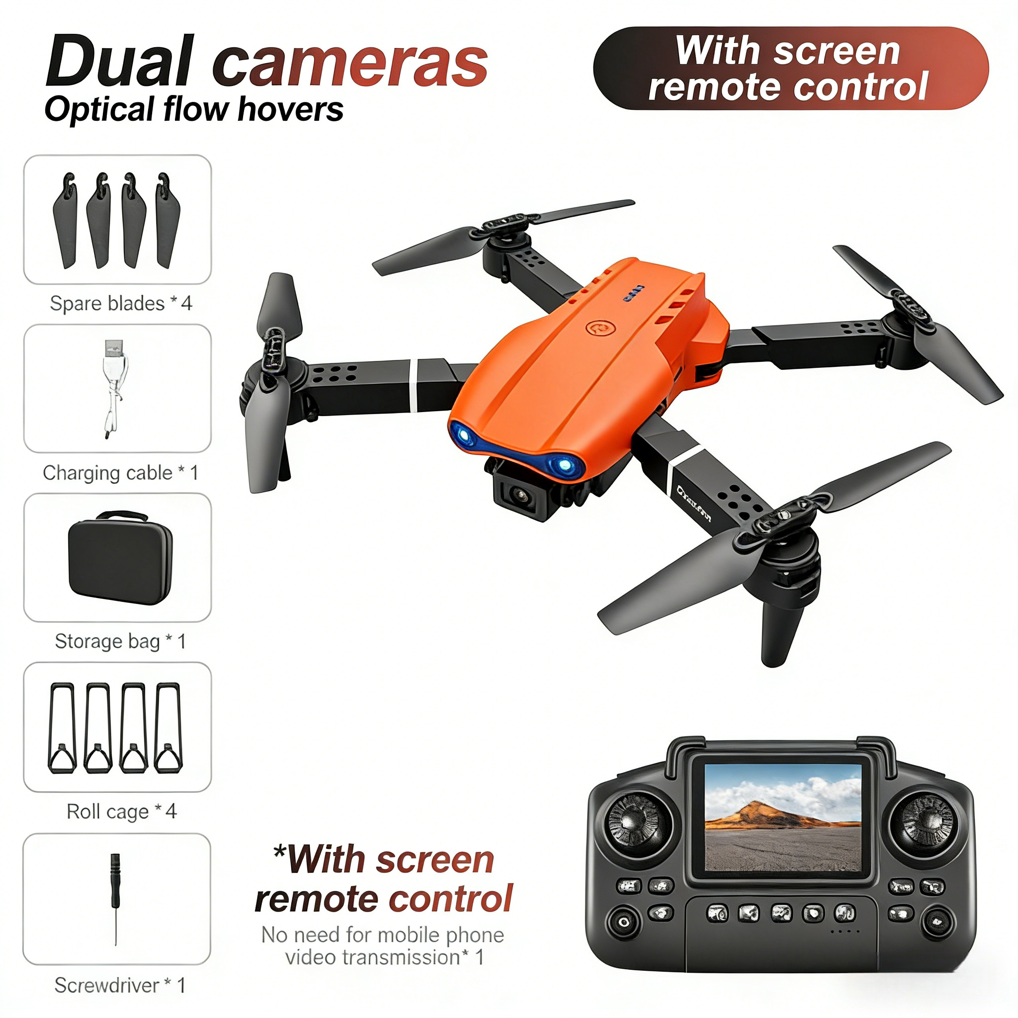 E99pro Naranja doble cámara