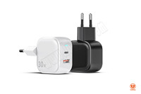 Chargeur mural USB C GaN mini 20W, charge rapide PD, adaptateur de voyage compact pour téléphone portable et ordinateur portable