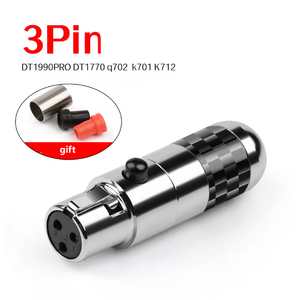 Prise audio plaquée rhodium Mini Xlr 3 broches 4 broches pour Abyss-1266 Meze Lcd2 Lcd4 DT1770 - Product Image 4