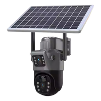 COSFLOW VFLOW 4G Cámara PTZ Solar de Doble Lente PIR Movimiento WiFi Visión Nocturna Luz Estroboscópica IP66 Impermeable Instalación Rápida al Aire Libre