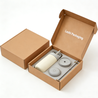 Boîte d'emballage en papier kraft pour tasse isotherme avec impression de logo personnalisé, boîte d'expédition pour tasse thermique de haute qualité, boîte postale pour vêtements