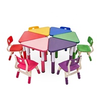 Chine Fournisseur Maternelle Meubles De Classe Enfants Bureaux Colorés Hauteur Réglable Préscolaire Enfant Partie Table Et Chaise