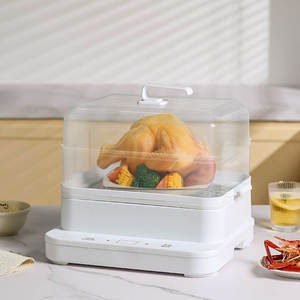 เครื่องนึ่งอาหารระบบสัมผัสอัจฉริยะ3ชั้นทรงสี่เหลี่ยมผืนผ้าอุปกรณ์ทำอาหารเพื่อสุขภาพสำหรับใช้ในครัวเรือนและโรงแรม - Product Image 3