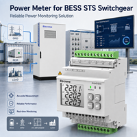 Analyseur de qualité d'alimentation BESS STS, multi-circuits, classe 0.5, Modbus RTU, sortie relais DI/DO, moniteur de puissance triphasé sur rail DIN
