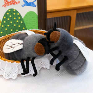 Peluche réaliste SK en forme de mouche, marron et gris, insecte en peluche doux pour enfants de 2 à 4 ans, cadeau unisexe, décoration - Product Image 4