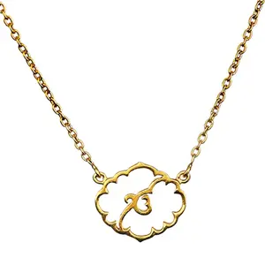 Inspirasi perhiasan baja tahan karat dipersonalisasi MINI Ek Onkar liontin berlapis emas 18k Ik Onkar kalung untuk wanita dan hadiah anak perempuan