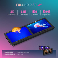 Monitor LCD FEELWORLD D101 PLUS para Montaje en Rack, Doble Pantalla de 10.1 Pulgadas, 4RU, 4K HDMI SDI, 1920x1200 IPS, Precio de Fábrica OEM, Empaque con Logotipo Personalizado