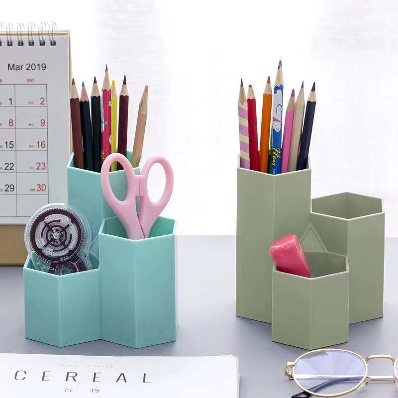 Hexagon Pen Holder - Stylish & Functional Office Accessory