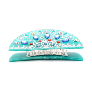 OEM High Quality Luxury Design 9.5cm Rhinestone Acetate <b>Hair</b> Claws Retro Totem Women Claw <b>Clips</b> Haarspangen Custom Wholesale - Product Image 3