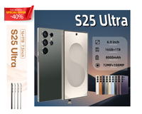 Prix Usine S25 Ultra 16+1 To Smartphone Android 15 Processeur Deca Core 5G Débloqué Téléphones Portables 144Hz Anglais 8000mAh Téléphones Économiques