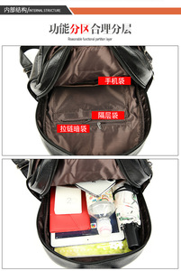 Mochila de Moda Personalizada de Fábrica, Bolsa Multiusos para Portátil, Mochila Escolar de Cuero Versátil para Chicas Adolescentes - Product Image 6