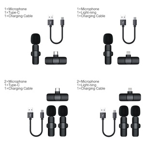 Micrófono Lavalier inalámbrico a prueba de viento K9 con reducción de ruido original, micrófono de solapa doble individual para <span class=keywords><strong>vlogging</strong></span> en teléfonos <span class=keywords><strong>Android</strong></span> y iPhone - Product Image 3