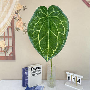 Exportation de qualité artificielle soie feuilles de bananier fleur plante Arrangement pour la décoration de mariage feuilles artificielles mur vert - Product Image 2