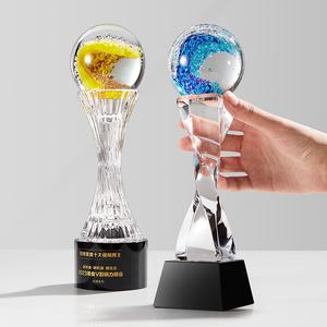 Trofeo <span class=keywords><strong>de</strong></span> Cristal y Vidrio Personalizado con Diseño <span class=keywords><strong>de</strong></span> Onda, con Diseño y Color Gratuitos, Entrega el Mismo Día - Recuerdo Conmemorativo para el Personal - Product Image 4