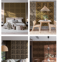 Panneau acoustique à lamelles creuses carrées 600*600*18MM, panneau mural en bois MDF avec placage bois absorbant le son pour décoration intérieure