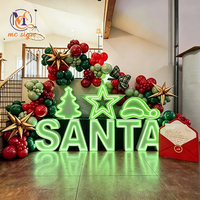 Lettres lumineuses LED RGB en gros, 4 pieds, lettres et chiffres géants pour Halloween, fournitures de fête, décoration d'événements