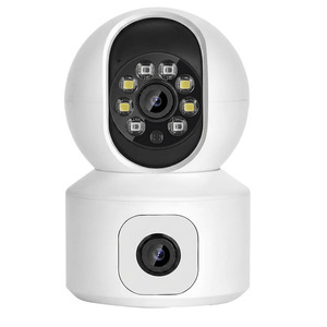 Caméra de sécurité PTZ à double objectif pour intérieur, directement de l'usine, prenant en charge la personnalisation du logo OEM en petites séries et l'expédition mondiale rapide - Product Image 1