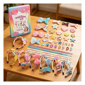 Kit de Accesorios para el Cabello DIY para Niños, Corona de Sirena, Perlas, Cinta, Hecho a Mano, Premio para el Aula, Juguete, Set de Regalo - Product Image 6