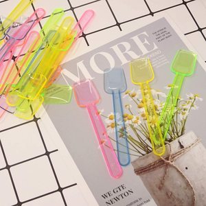 Mini cuillères à pelle en plastique, 5 pièces, parfait pour échantillons de dégustation ou de test de la dégustation, glaces, Desserts, glaces, céréales, yaourt, cuillères en plastique