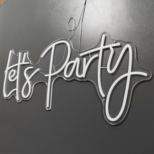 Enseignes néon LED personnalisées RGB « Let's Party Big Festival Happy Anniversary » pour bars et fêtes - Décoration « Let's Party » en acrylique - Product Image 2
