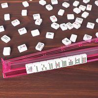 Jeu de Mahjong de voyage Geling, vente directe d'usine chinoise, vente en gros, ensemble complet personnalisé à 4 couches, style américain, avec sac rouge