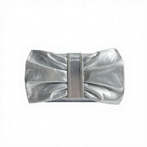 High Quality Handmade Ladies Classic Metal Stone Beaded <b>Clutch</b> Gold <b>Silver</b> Evening Party Bag Satin Lining Ring Strap Bridal - Product Image 2