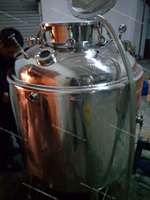 Grand réservoir de stockage de solvant de qualité sanitaire en acier inoxydable SS304 316L de haute qualité avec couvercle de trou d'homme sous pression