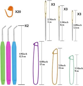 Gran oferta de gancho de telar, conjunto de gancho de ganchillo de <span class=keywords><strong>tulip</strong></span>án colorido, <span class=keywords><strong>agujas</strong></span> de punto de tejer, 2017 - Product Image 1