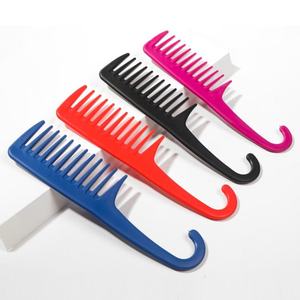 Sisir rambut bundar hitam tebal merah biru buatan Cina sisir gigi besar dengan kait - Product Image 3