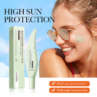 Crème solaire tonifiante verte SADOER SPF30+ PA+++ 30g, Base de maquillage correctrice des rougeurs, OEM Marque privée Faible MOQ
