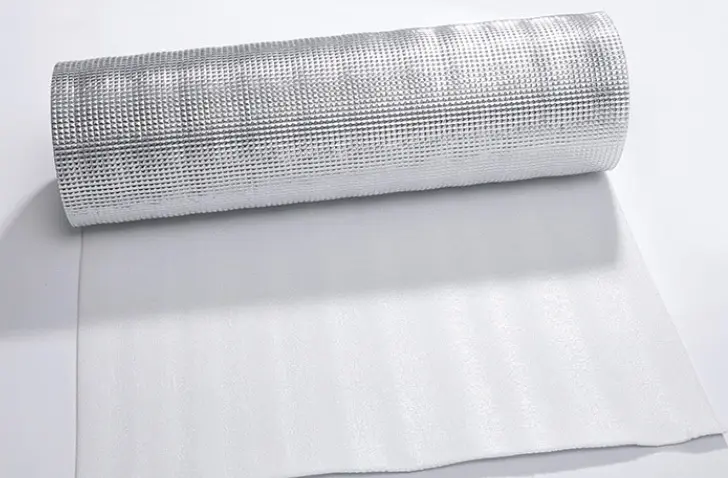 Lámina de espuma de aluminio EPE, barrera radiante, aislamiento del radiador, hojas térmicas reflectantes metalizados