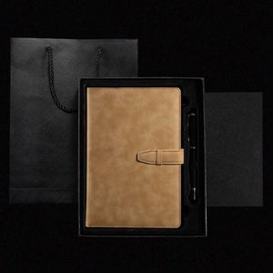 Ensemble cadeau de carnet et stylo personnalisés A4 A5 A6, noir, bleu, marron, journal d'affaires avec boîte en mousse EVA, cadeau promotionnel, ensemble de carnets - Product Image 6