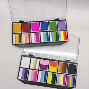 Paleta de pintura facial profesional de 12 colores brillantes, suministros de pintura corporal a base de agua <span class=keywords><strong>para</strong></span> niños, <span class=keywords><strong>Halloween</strong></span> - Product Image 2