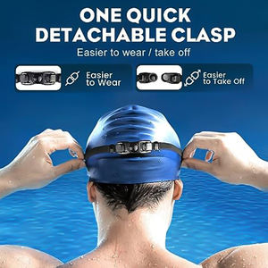 סיליקון אחד-קטע מים אטמי אוזניים קליפים אף קליפים למירוצי שחייה למבוגרים עם אנטי ערפל לגברים electroplating - Product Image 6
