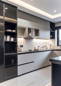 Ensemble de cuisine complète de style moderne en bois et matériaux de haute qualité pour appartements de petite taille - Product Image 4