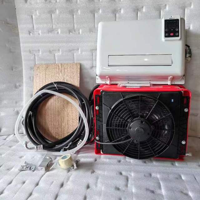 DC 12V/24V Split Truck Air Conditioner with Compressor Intelligent Inverter Electric Cooler Car Ac System with Remote Control