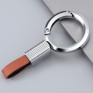 Wholesale Customizable Zinc Alloy Car Keytag with Leather Hook Fashionable <b>Keychain</b> for Business Men <b>Personalized</b> Car Accessory - Product Image 5