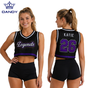 <span class=keywords><strong>Maillot</strong></span> <span class=keywords><strong>de</strong></span> basketball court sans manches dégradé <span class=keywords><strong>noir</strong></span> et rouge avec logo d'équipe brodé et détails en strass numéro 26 pour l'encouragement - Product Image 2