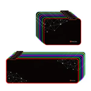 Meetion PD121 Non Slippery Backlight Led Backlit Gaming Mouse Pad Mat RGB Rubber Xxxl Large Big Natural Black 4mm Stock Gmaing