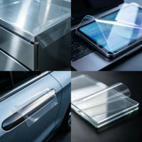 Film statique, sans adhésif, sans résidus, haute transparence, anti-rayures, anti-poussière, imperméable pour la protection des fenêtres en verre et des panneaux métalliques
