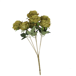 Ramo de Flores Artificiales de Rosa Perla de 7 Cabezas Pequeñas, Decoración Clásica para Mesa de Comedor, Decoración Clásica para Graduación - Product Image 6
