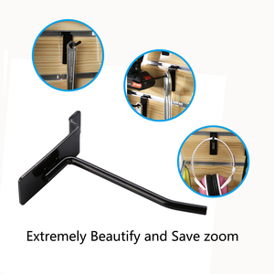 ตะขอแขวนแผงเหล็กชุบโครเมียมแบบหนาพิเศษ ขนาด 200/300 มม. แบบด้านเดียว สำหรับใช้ในซูเปอร์มาร์เก็ต - Product Image 6