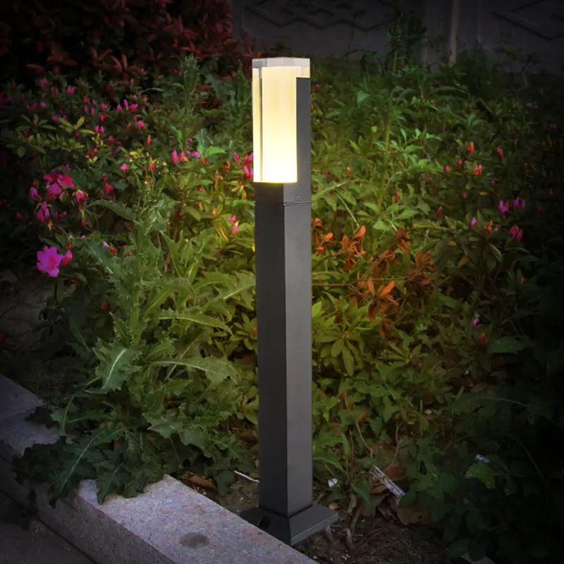 Wasserdichte Poller leuchte für den Außenbereich Energie sparende Pfosten leuchte mit 80cm hohem COB-LED-Pfosten licht für die Garten landschaft