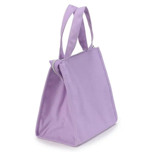 Bolsa de Almuerzo de Lona Impermeable, Plegable y Duradera, Material de Algodón, Ligera, con Cierre de Cremallera y Correa de Cadena - Product Image 4