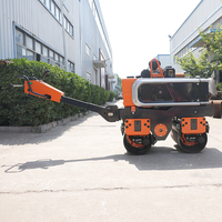 Rouleau compresseur manuel à double tambour de 800 kg, type portatif, pour compactage de sol