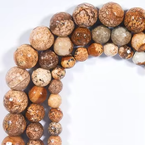 Immagine all'ingrosso diaspro perline di pietre preziose naturali taglio sfaccettato pietre rotonde lucidate vari colori disponibili - Product Image 4