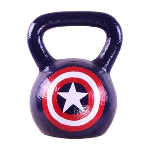Kettlebell-pintura de hierro fundido personalizada para <span class=keywords><strong>entrenamiento</strong></span> de fuerza, kettlebell negro para gimnasio, competición, en venta - Product Image 1