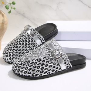 Zapatillas Mary <span class=keywords><strong>Jane</strong></span> de tacón alto estilo francés con malla transpirable para mujer - Chanclas vintage de talla grande - Zapatos de mujer en stock - Product Image 4